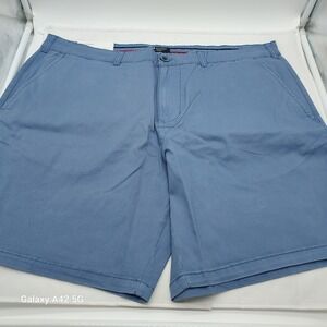 Sperry Mens Vintage Wash Flex Cotton Flat Front Shorts Blue SP645SAM Size 40